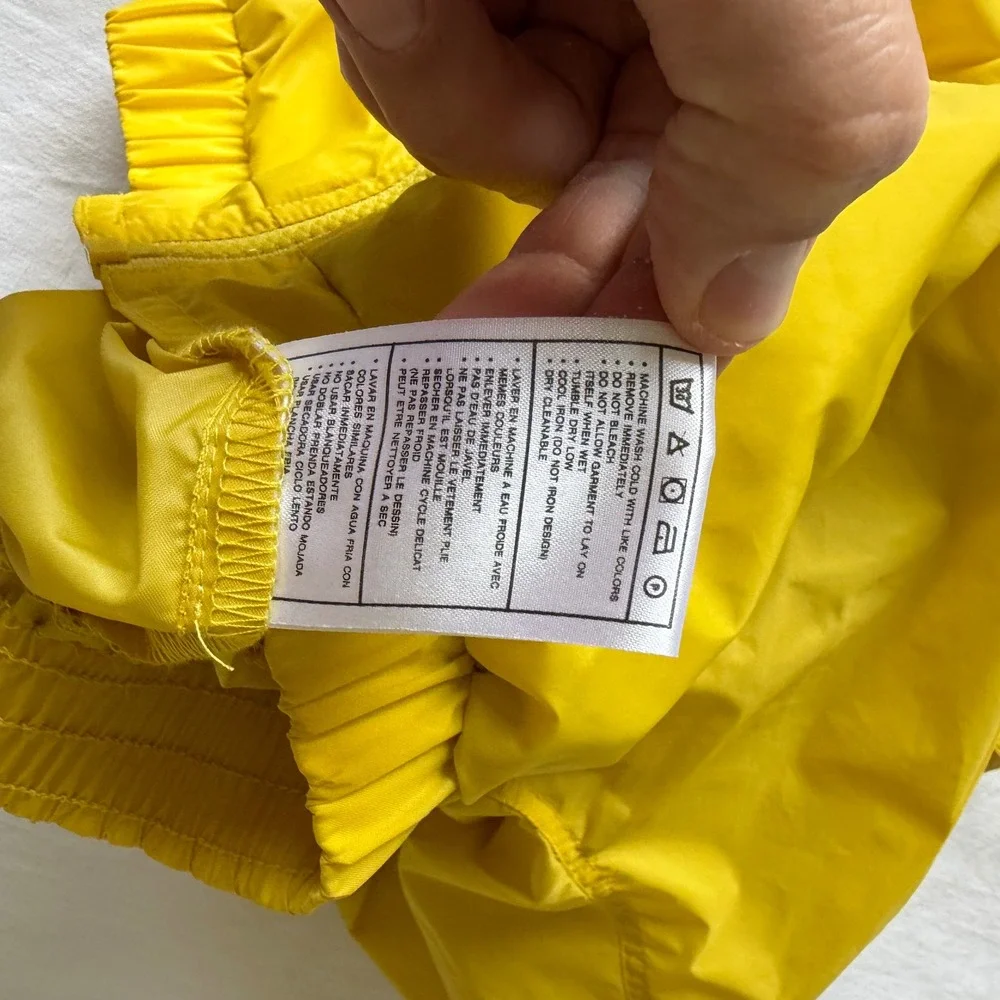 Nike Yellow Windbreaker Jacket Full Zip‎ Mesh Lined S Distressed